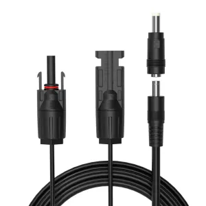 1.5M 16Awg Solar Cable Male Female Connectors Dc 5.5Mm X2.1Mm Adapter Kit For Solar Generators