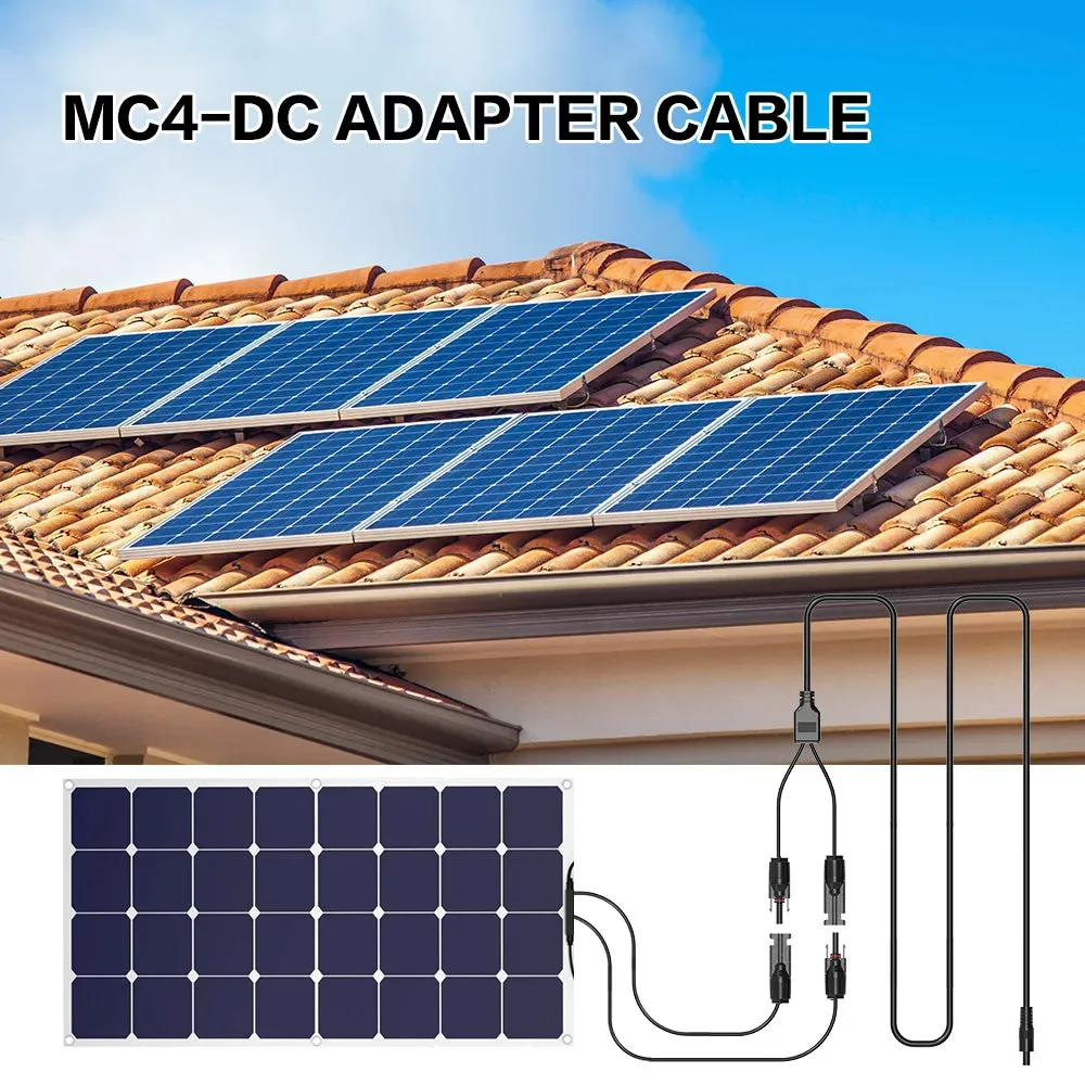 1.5M 16Awg Solar Cable Male Female Connectors Dc 5.5Mm X2.1Mm Adapter Kit For Solar Generators