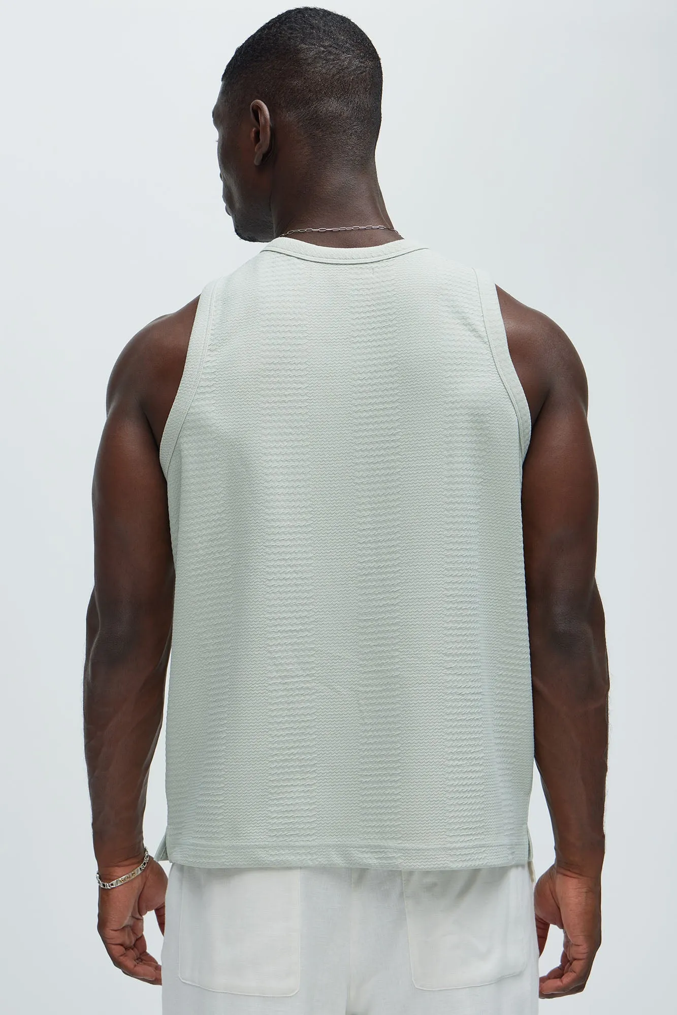Angelo Textured Tank - Sage