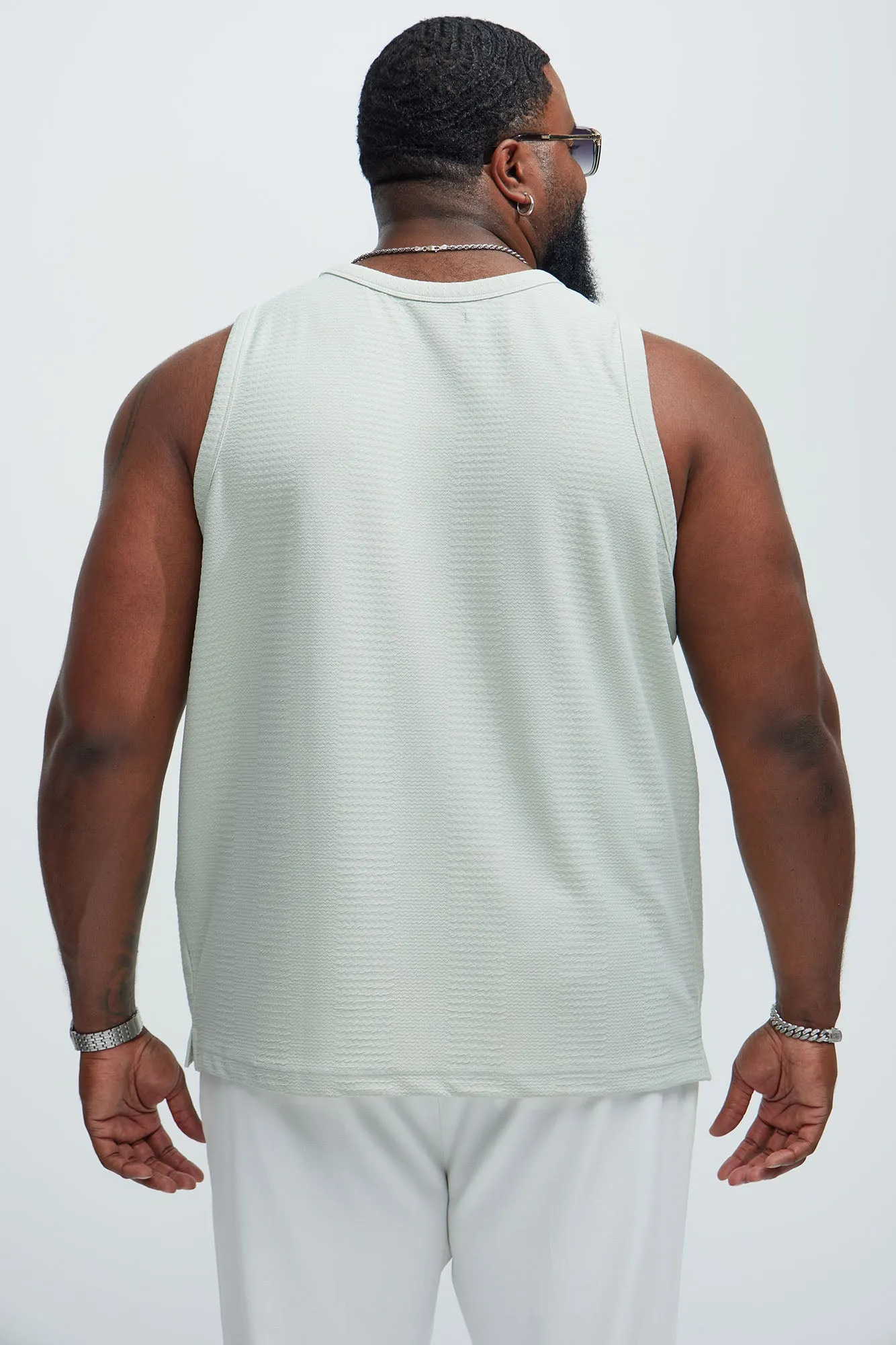 Angelo Textured Tank - Sage