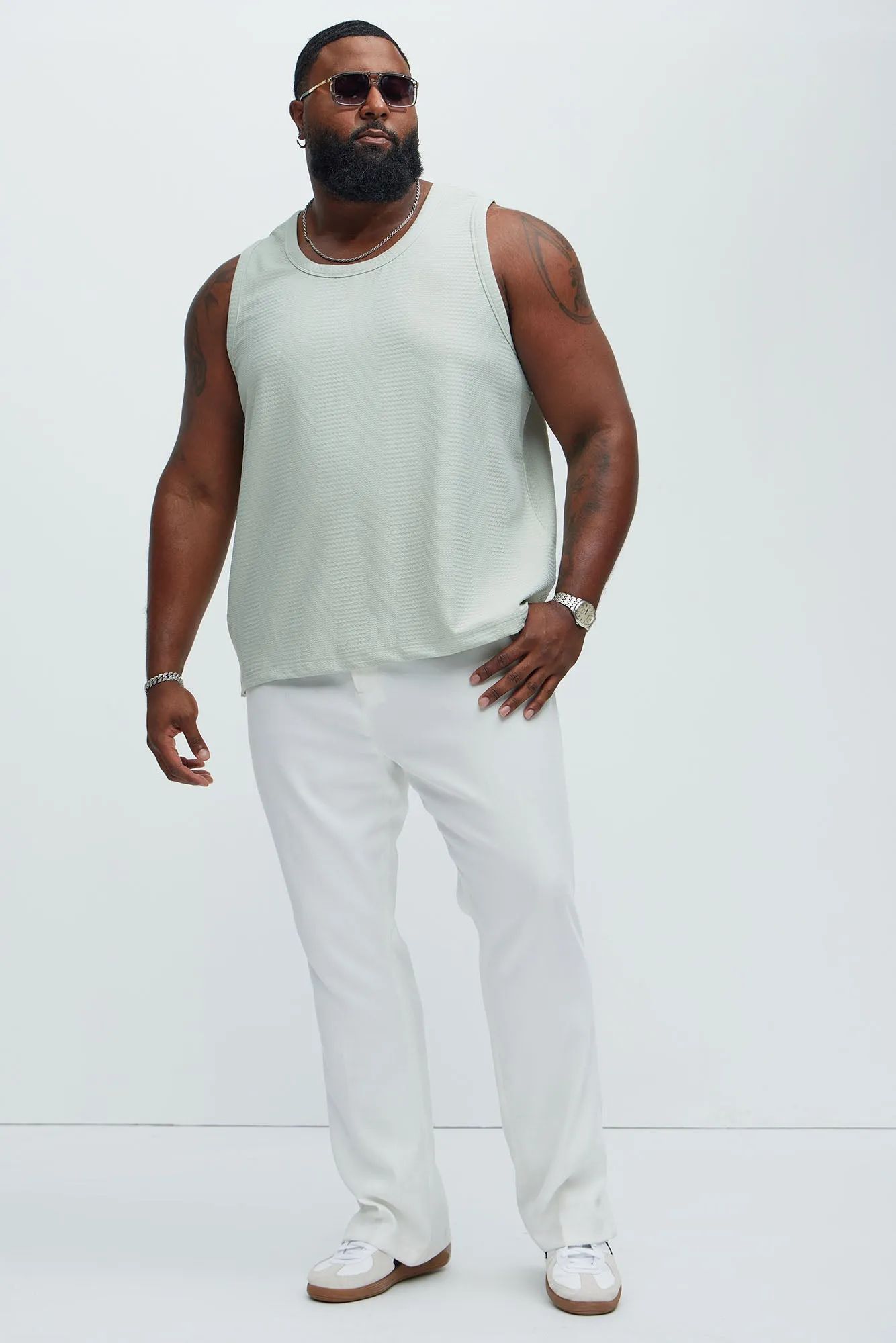 Angelo Textured Tank - Sage