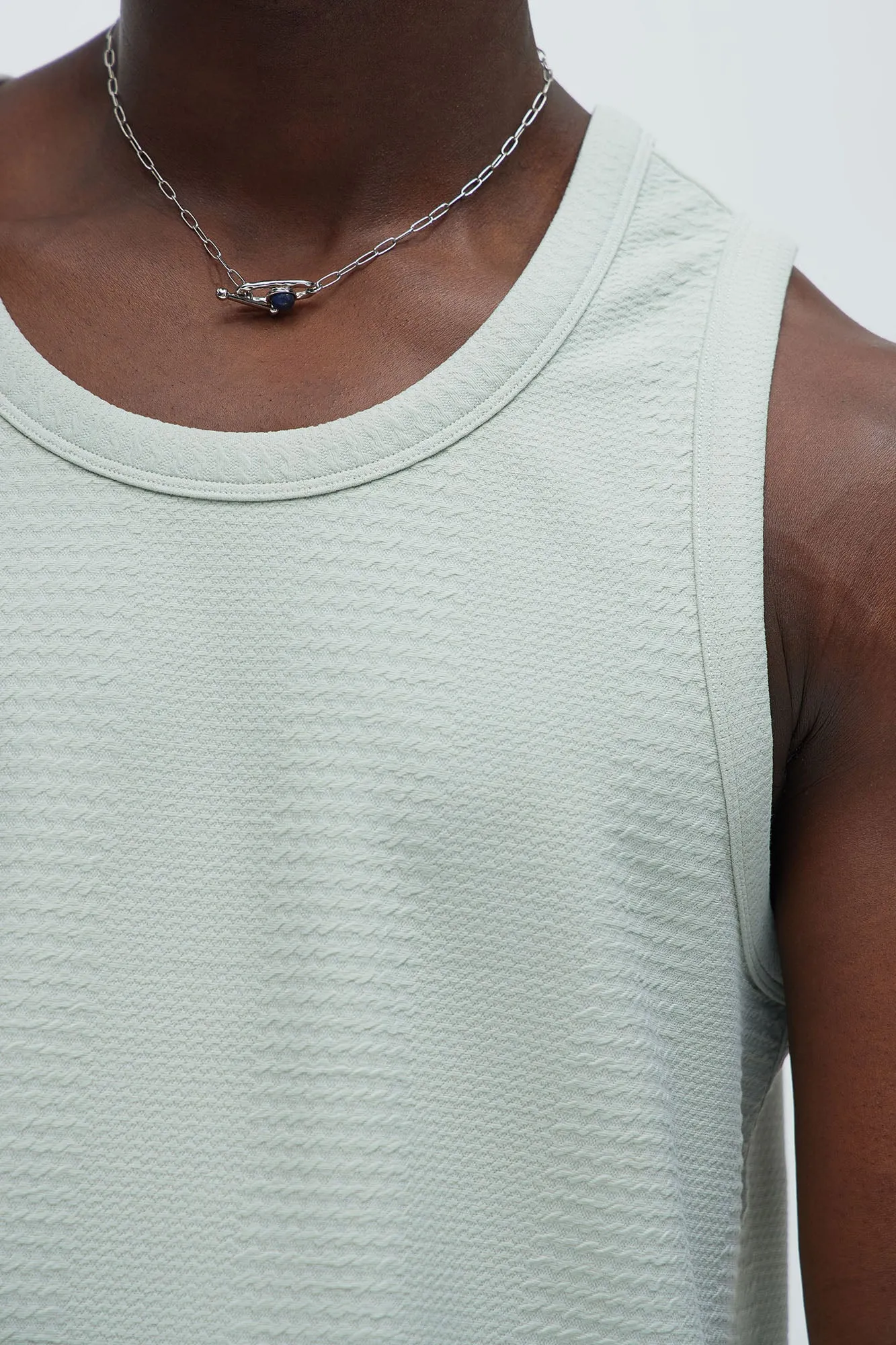 Angelo Textured Tank - Sage