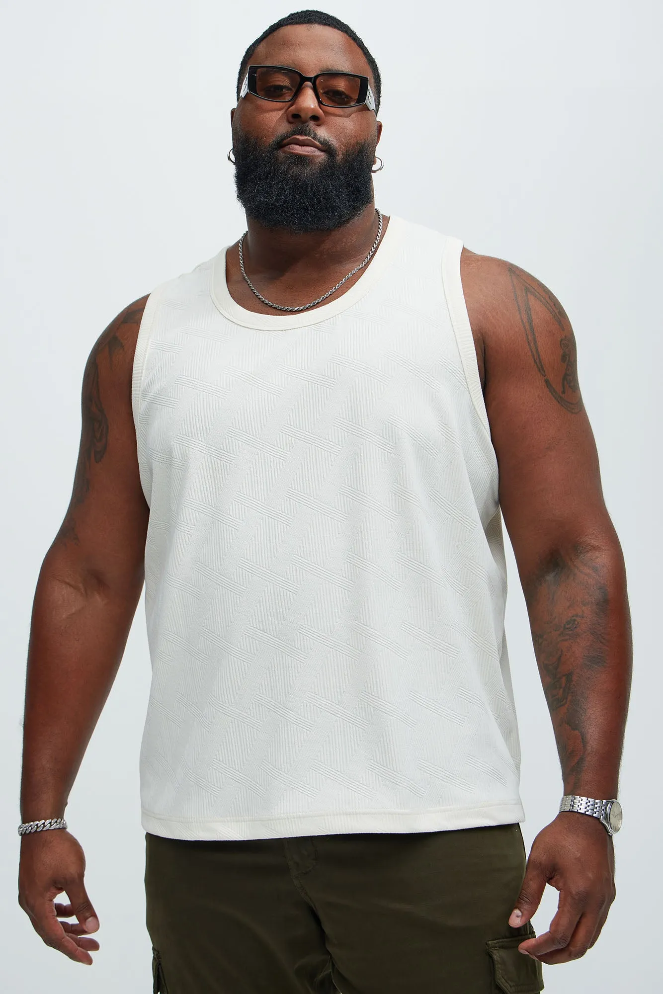 Benji Textured Tank Top - Cream