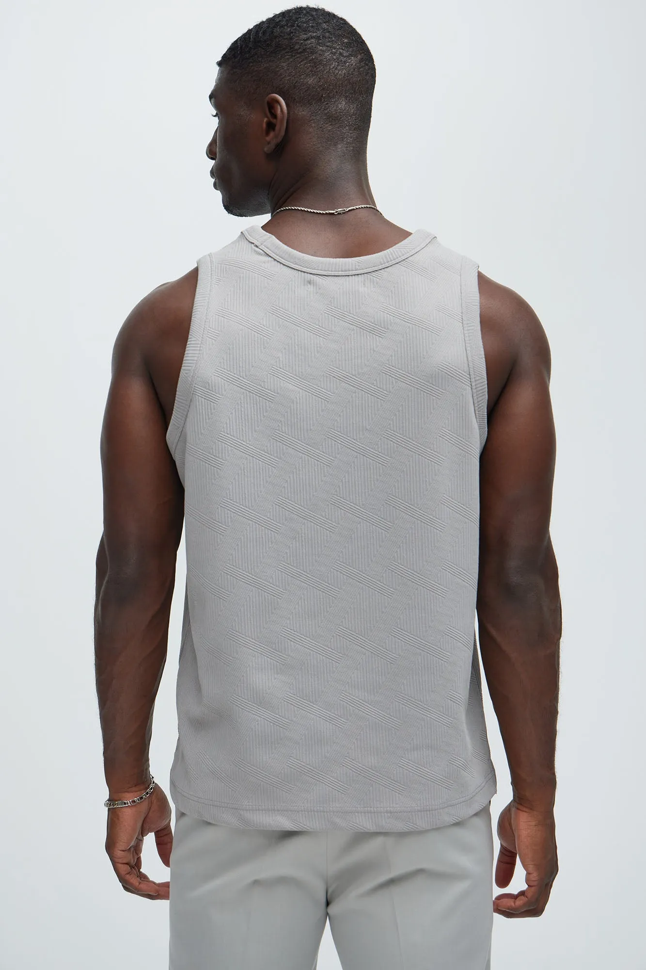 Benji Textured Tank Top - Grey