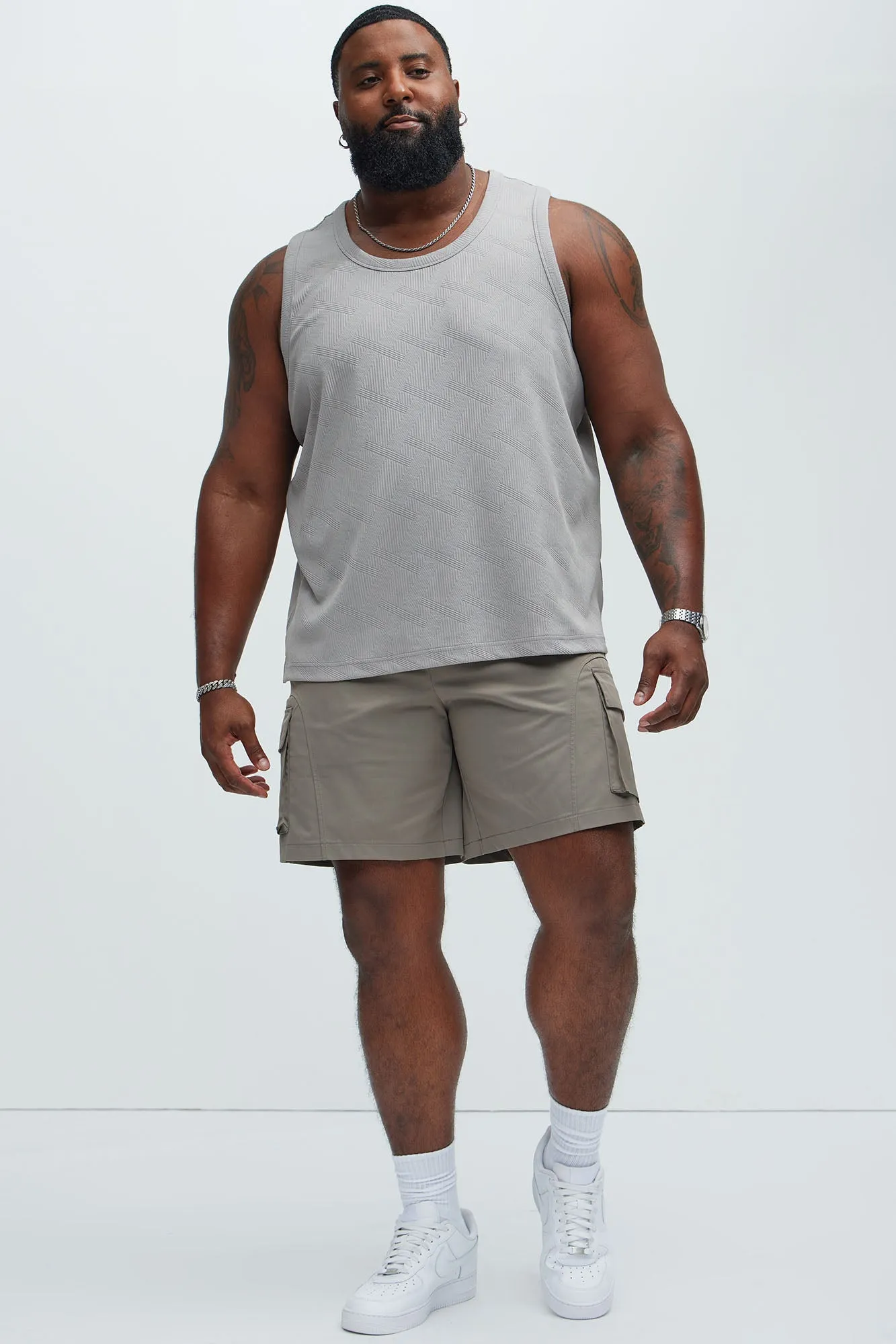 Benji Textured Tank Top - Grey