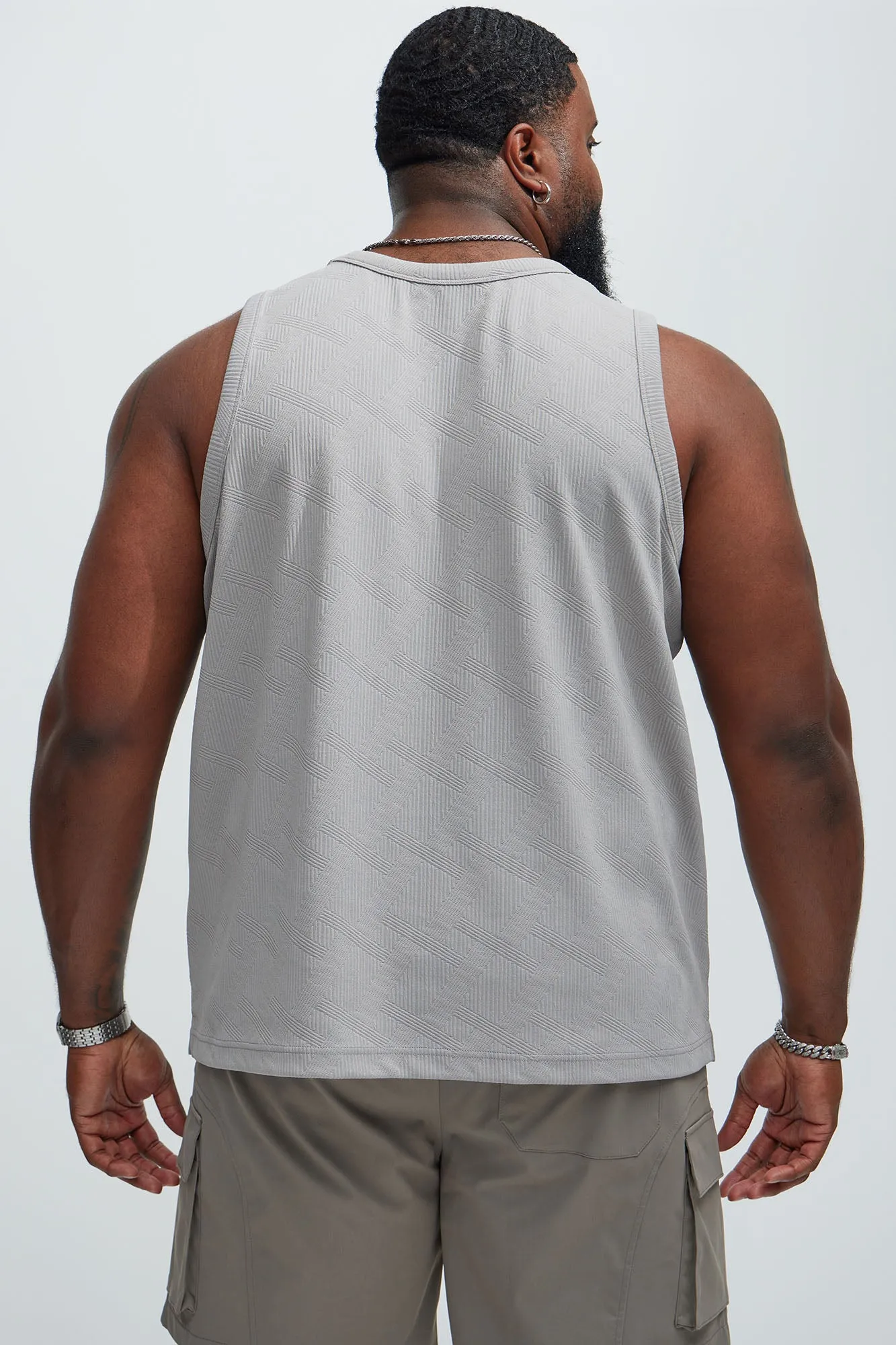 Benji Textured Tank Top - Grey