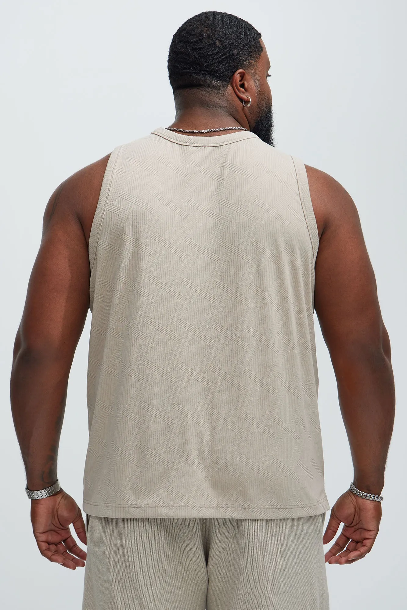 Benji Textured Tank Top - Taupe