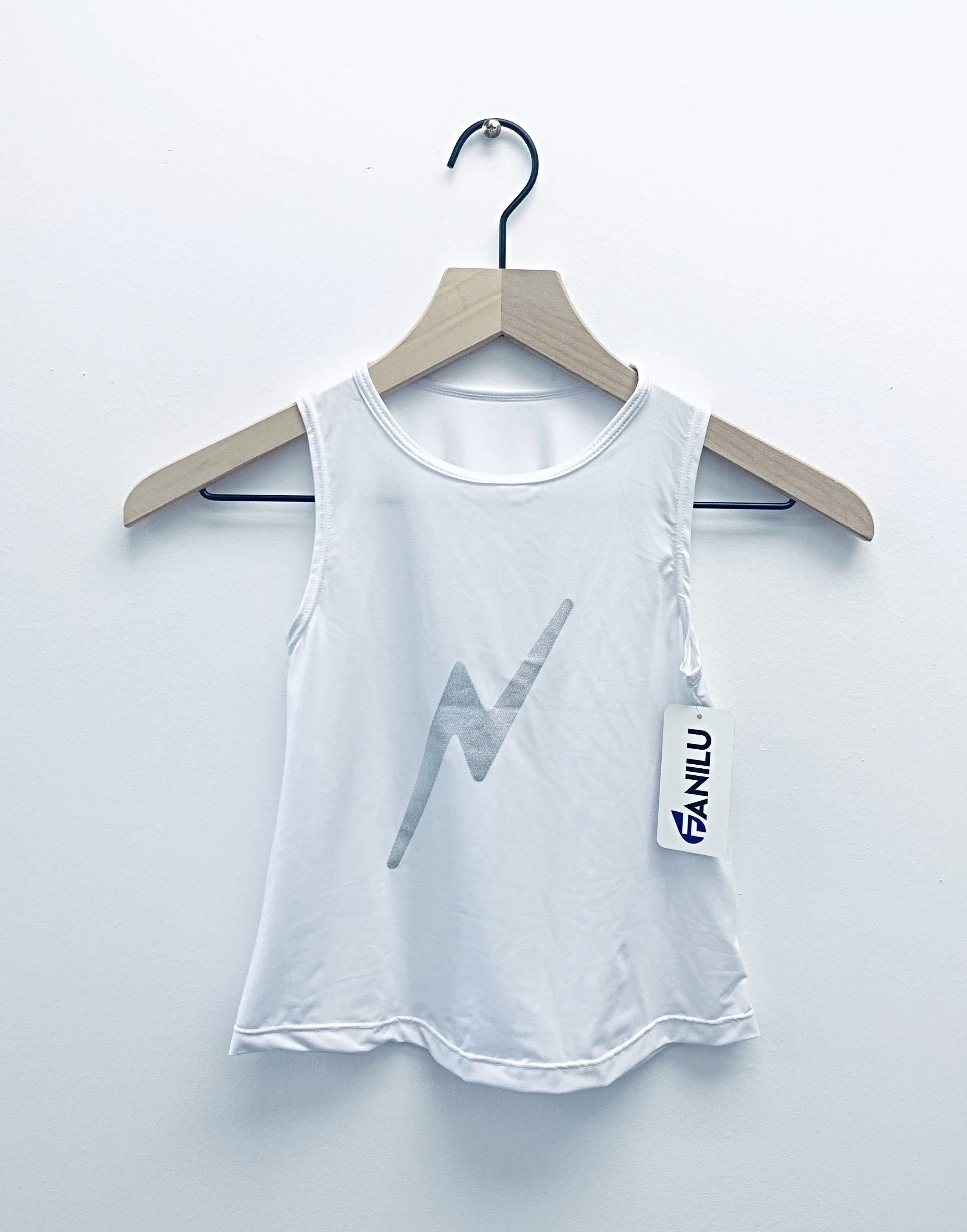 Bolt Silver White Tank