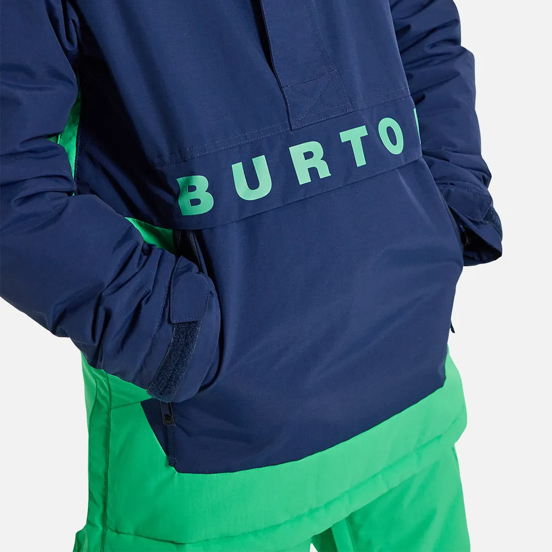 BURTON Kids' Frostner Anorak 2024 - Dress Blue/Galaxy Green