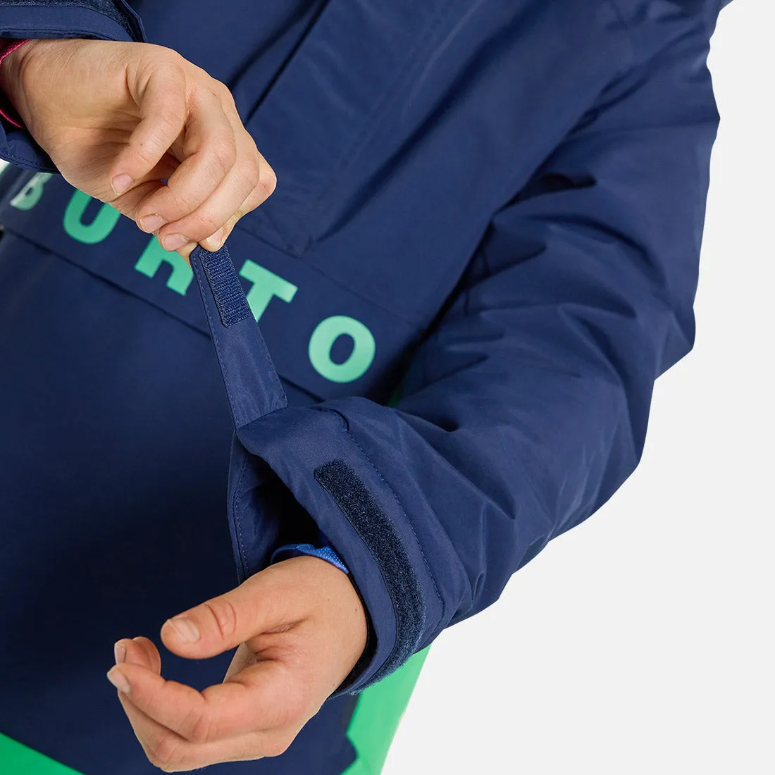 BURTON Kids' Frostner Anorak 2024 - Dress Blue/Galaxy Green