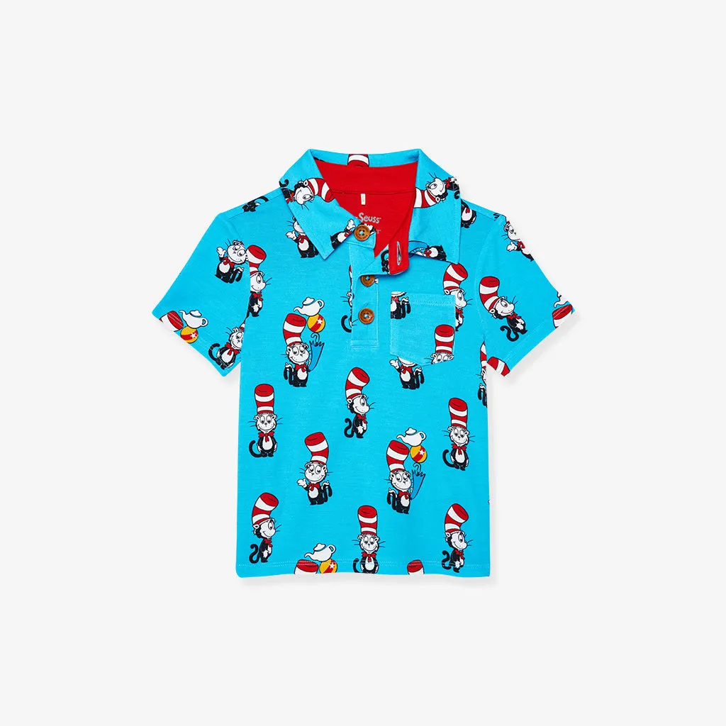 Dr. Seuss Cat in the Hat Collared Henley Top