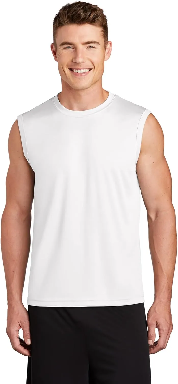 DRIEQUIP Mens Sleeveless Moisture Wicking Muscle T-Shirts. XS-4XL