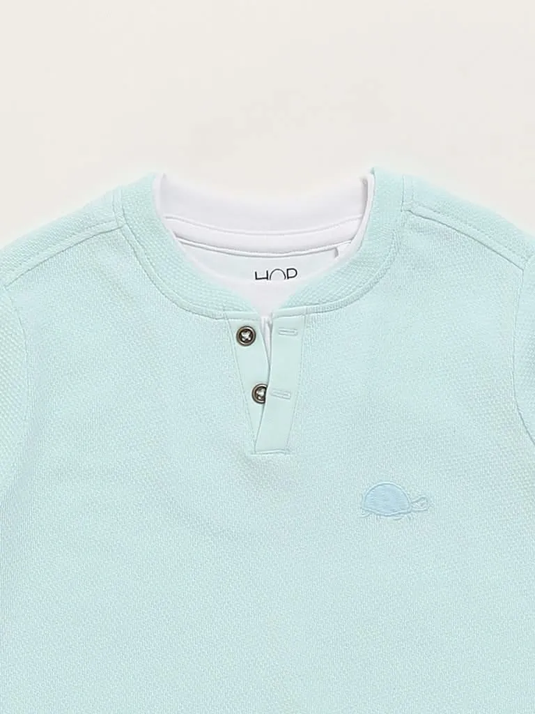 HOP Kids Blue Henley T-Shirt