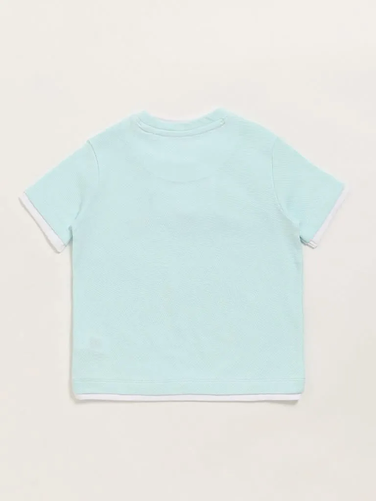 HOP Kids Blue Henley T-Shirt