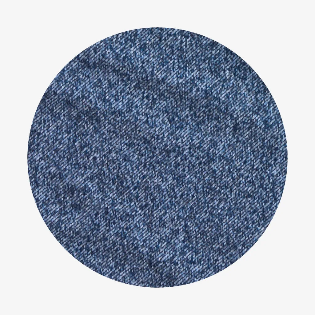 Indigo Denim Collared Henley Top