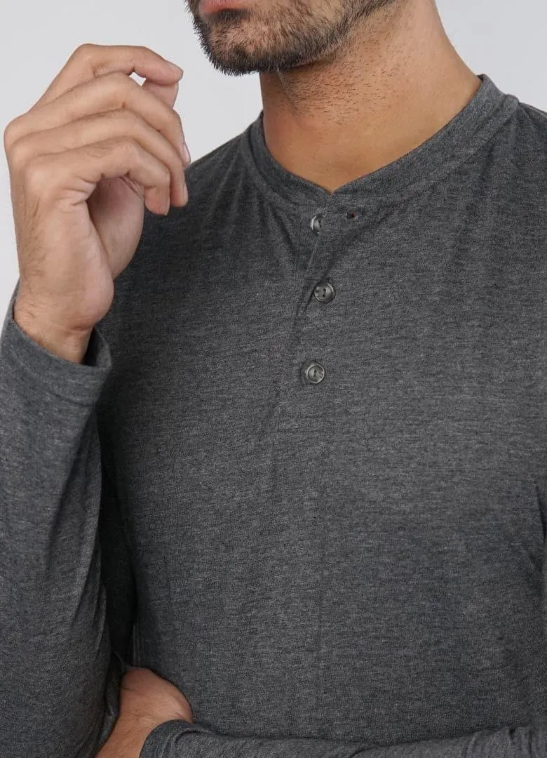 Ink Well Full Sleeves Henley Tshirt