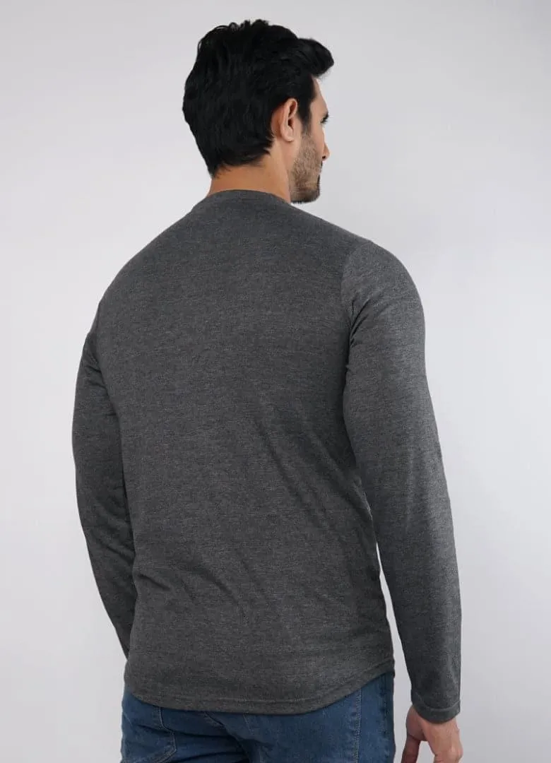 Ink Well Full Sleeves Henley Tshirt