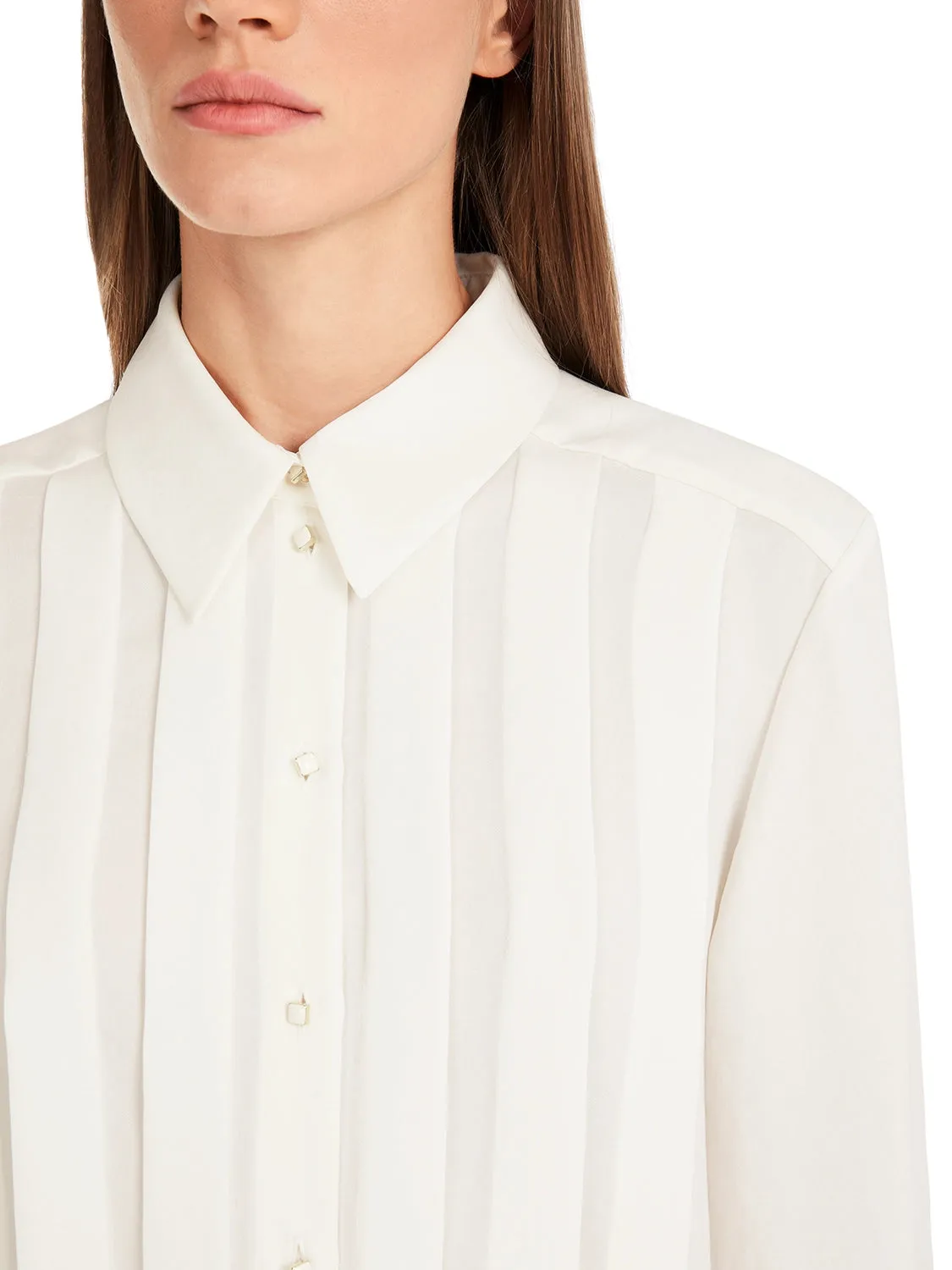 Marc Cain Rethink Together Blouse with Pleats YC 51.18 W39 - Pre-Order May Delivery
