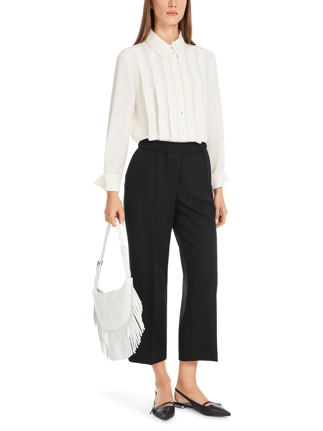 Marc Cain Rethink Together Blouse with Pleats YC 51.18 W39 - Pre-Order May Delivery