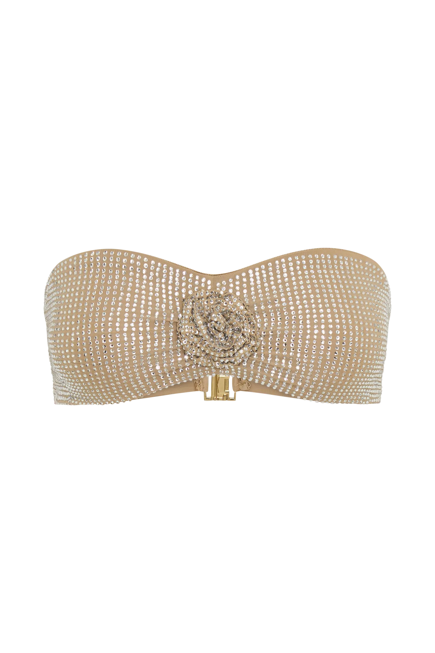 Noreen Rose Diamante Bikini Top - Nude