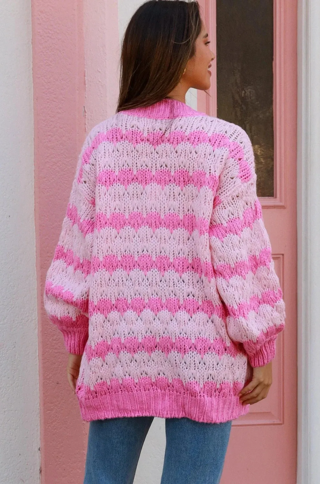 PENNY KNIT CARDIGAN PINK