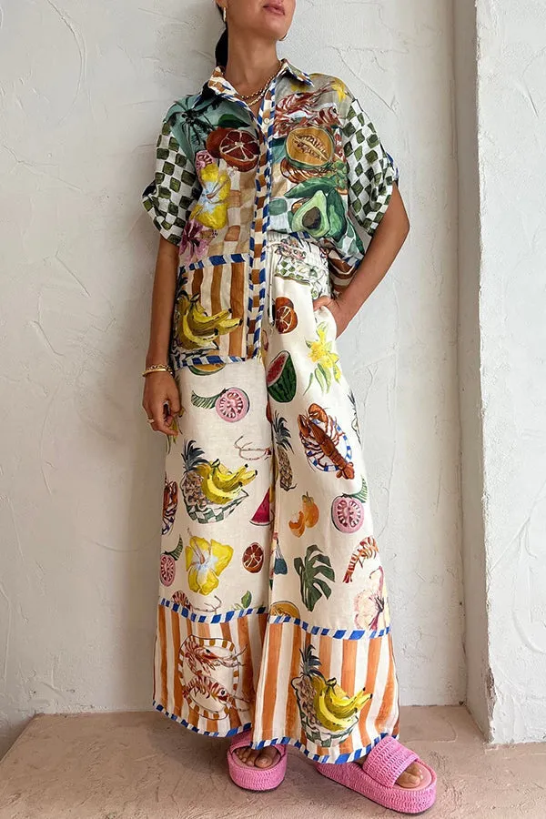 Poppy - Tropical Fruit Oversized Blouse