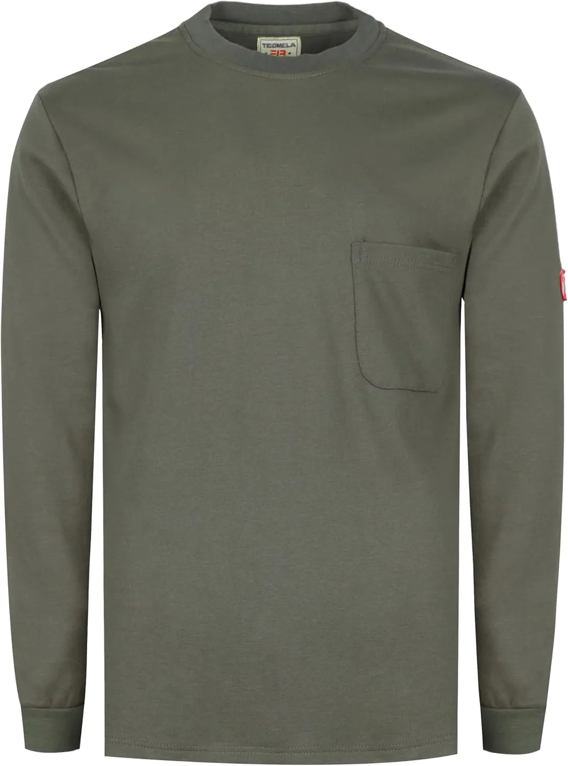 TICOMELA FR Shirts for Men Flame Resistant Shirt NFPA2112/CAT2 7oz Fire Retardant Men's Long Sleeve Henley Shirts