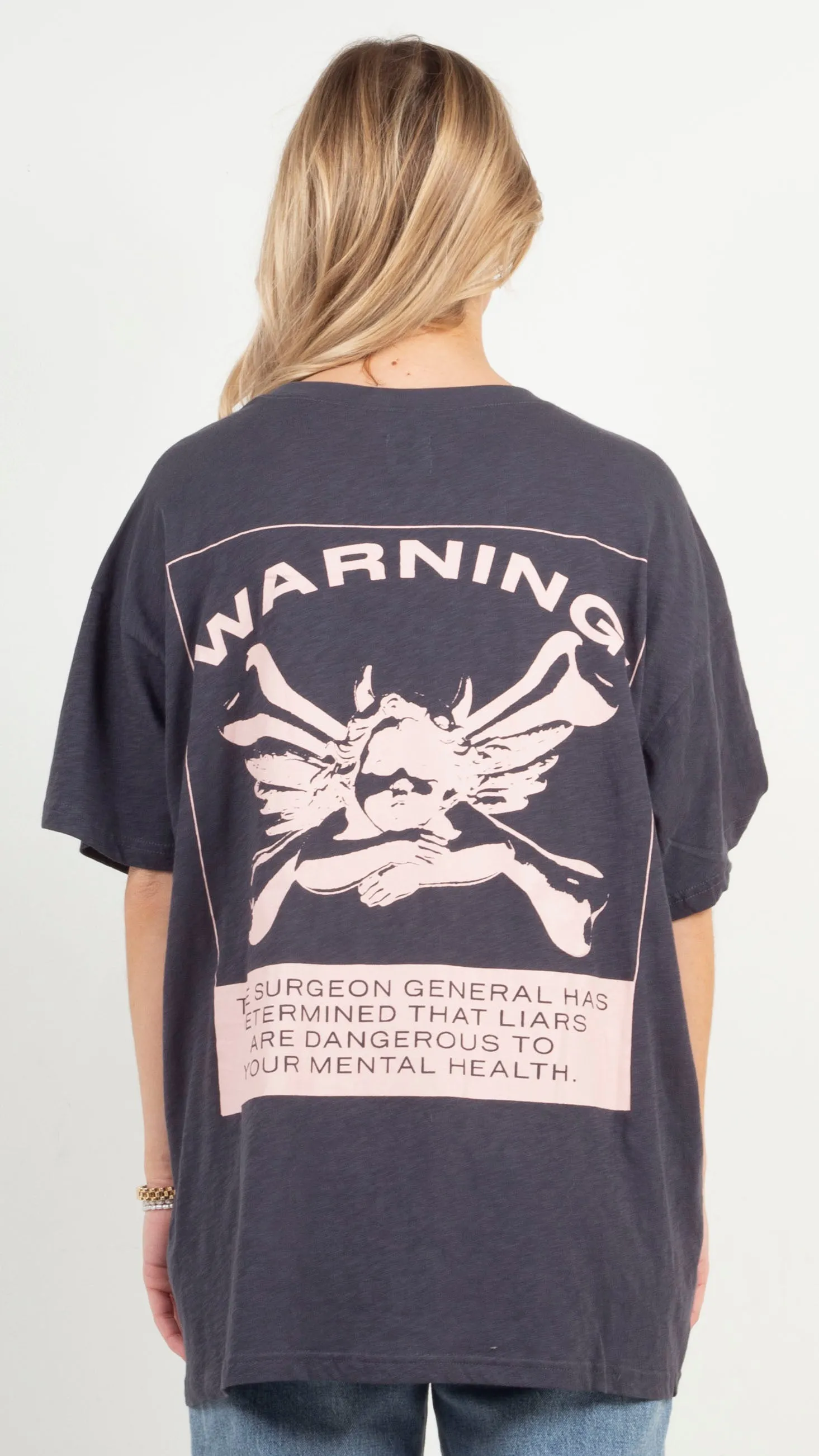 Up In Smoke BF Tee - Charcoal