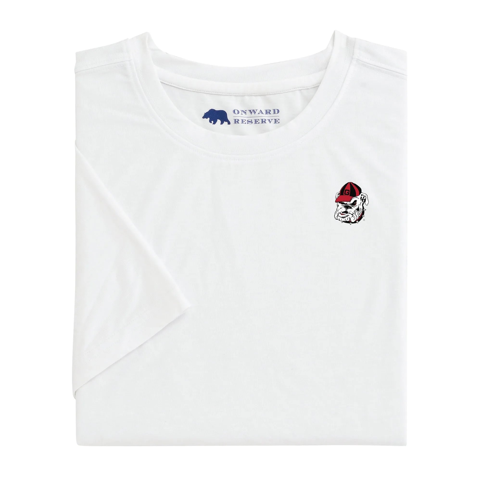 Vintage Bulldog Head Sport Tee - White