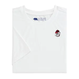 Vintage Bulldog Head Sport Tee - White