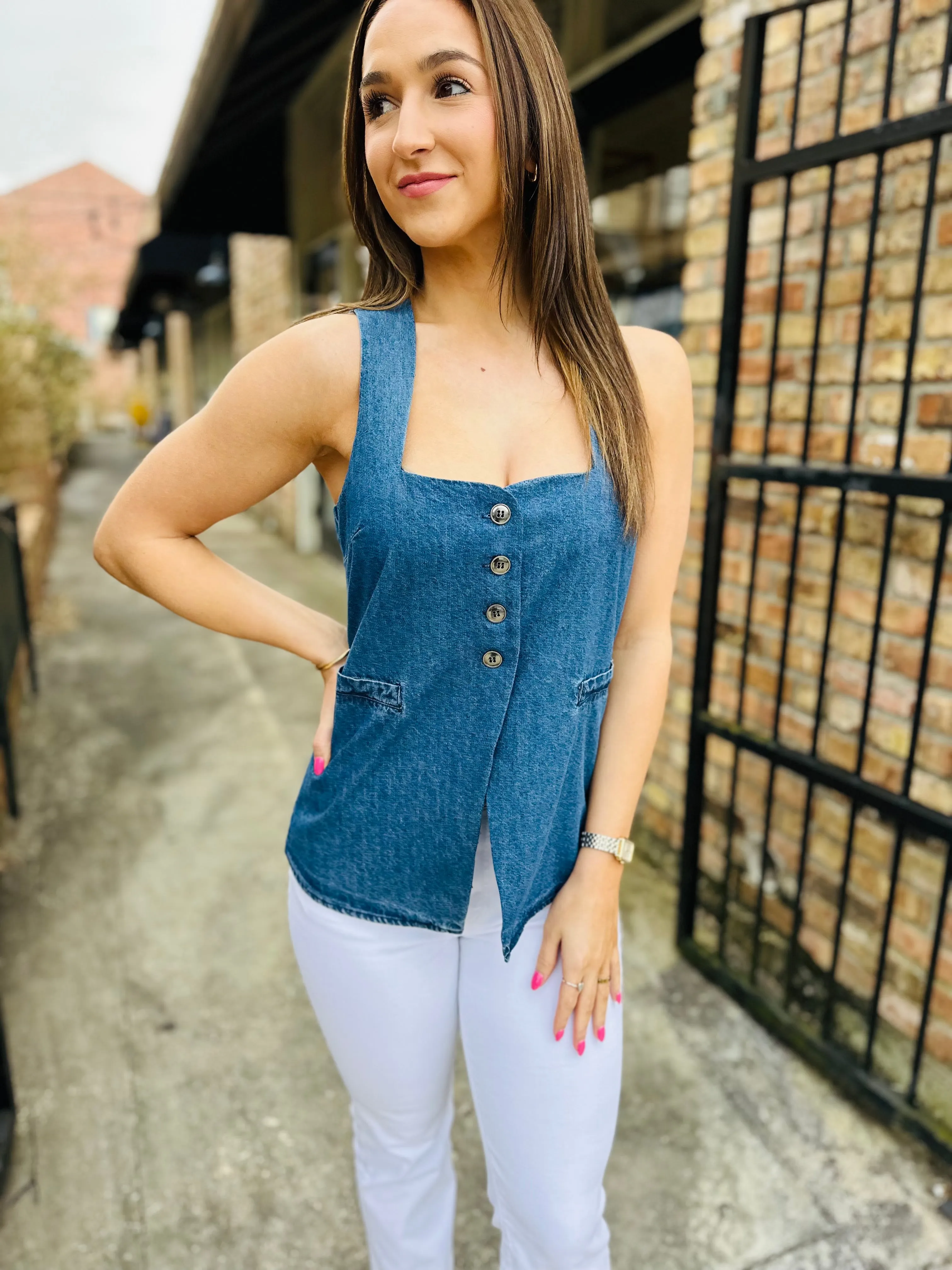 Willow Denim Top