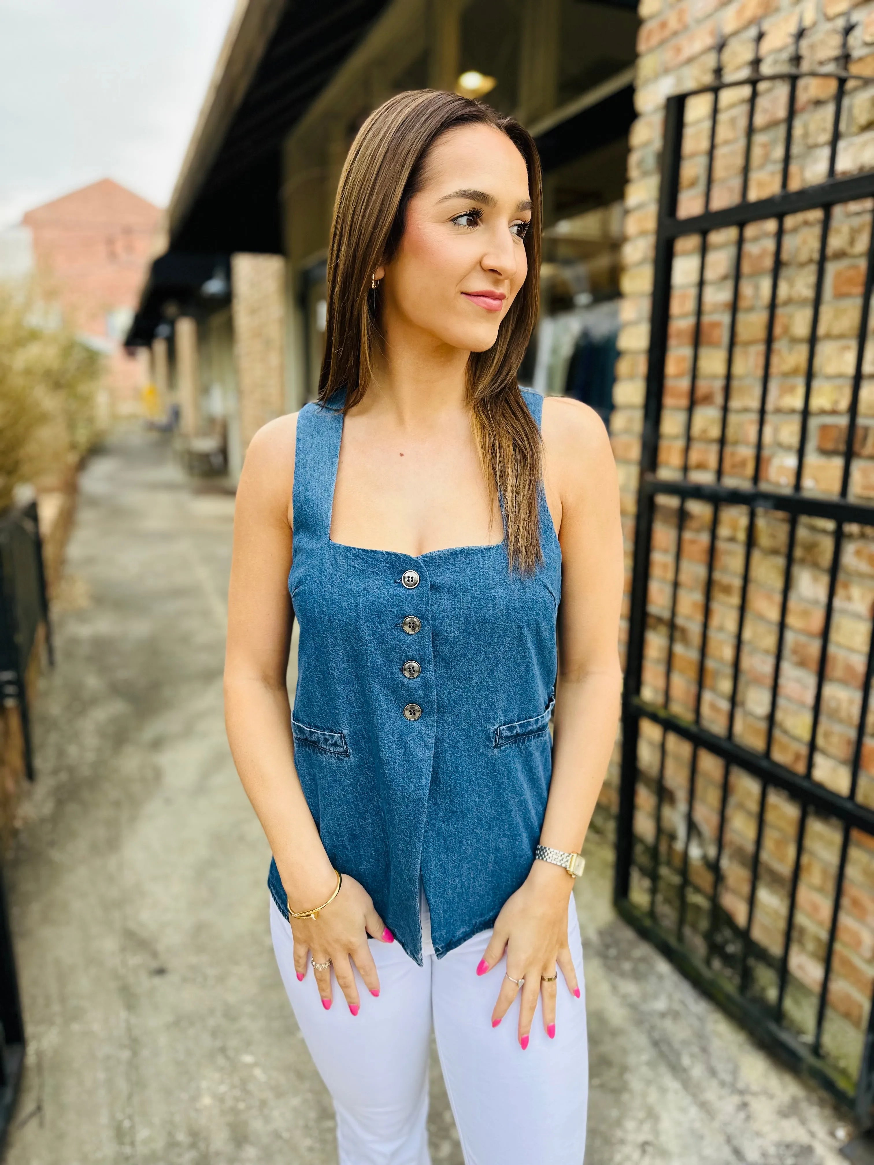 Willow Denim Top